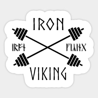 Iron Viking Barbell Black Sticker